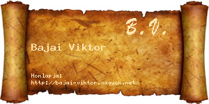 Bajai Viktor névjegykártya